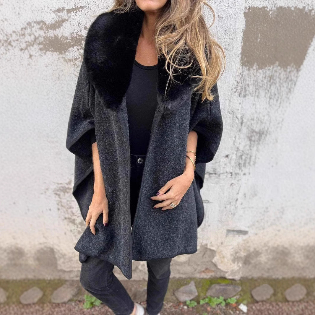 Veste de transition élégante pour femmes avec col en fausse fourrure luxueux Levoire