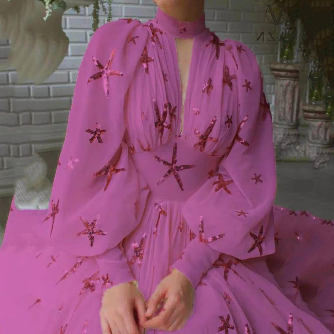 Levoire | Élégant Robe Courte à Jupe en Tulle pour le Soir Magenta
