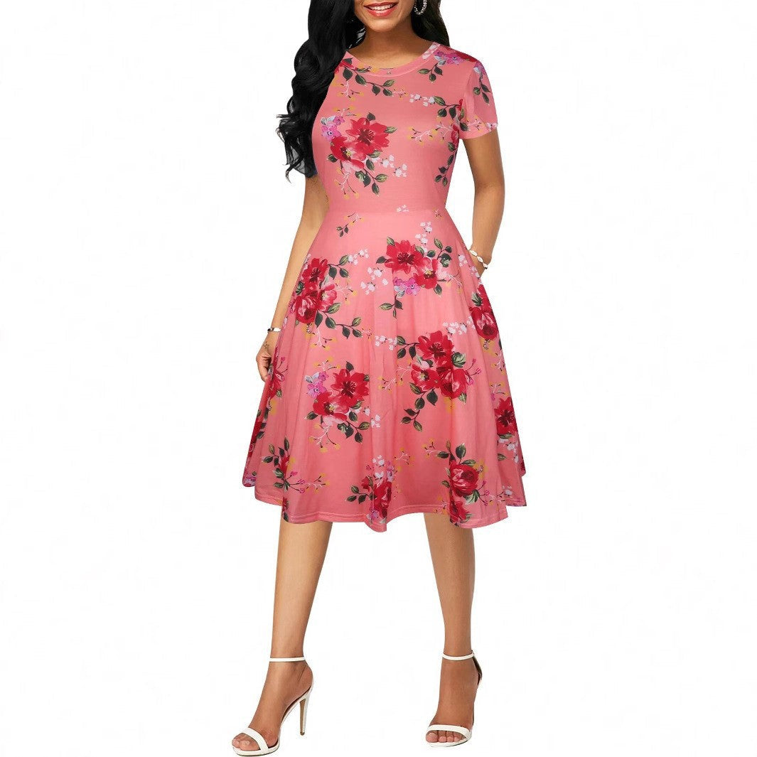 Levoire | Rennon pression robe décontractée à col rond avec poches