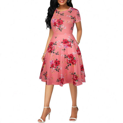 Levoire | Rennon pression robe décontractée à col rond avec poches