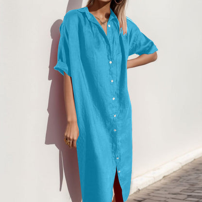 Levoire | Élégante Chemise de Plage Vêtements de Travail Slim Fit Robe