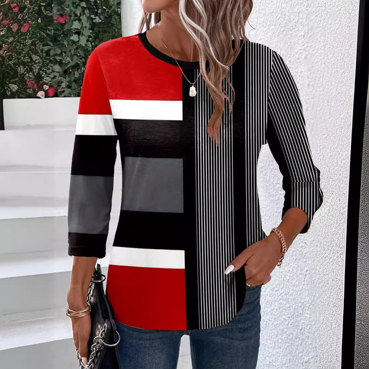 Levoire | Rento Imprimé Col Rond Standard Longue Manches T-shirt