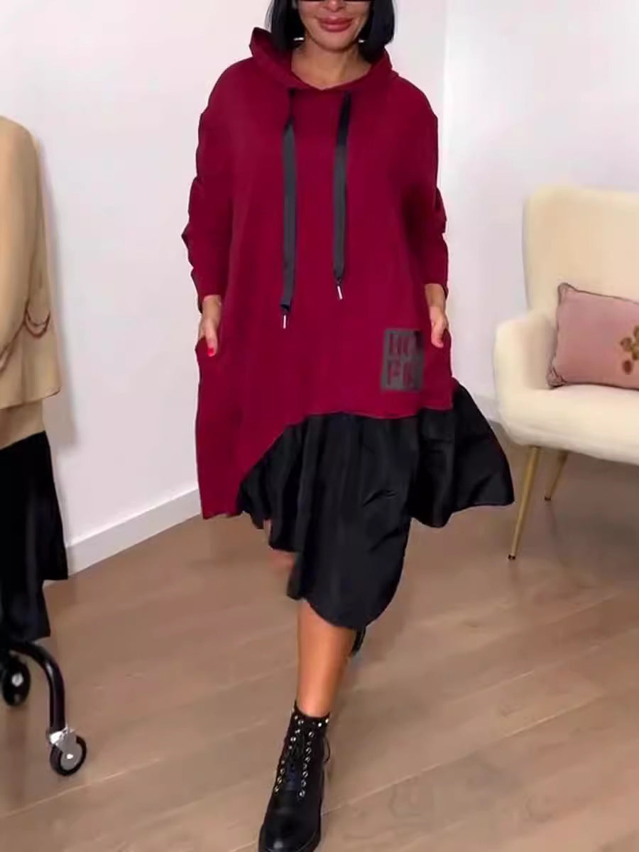 Robe à capuche pour femmes avec jupe volumineuse et poches pratiques Levoire