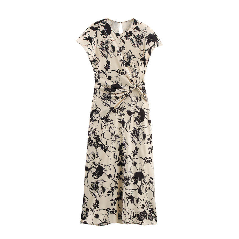 Levoire | Robe en satin texturé élégant