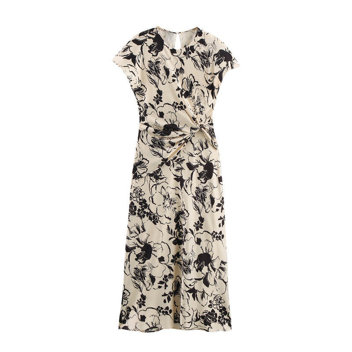 Levoire | Robe en satin texturé élégant