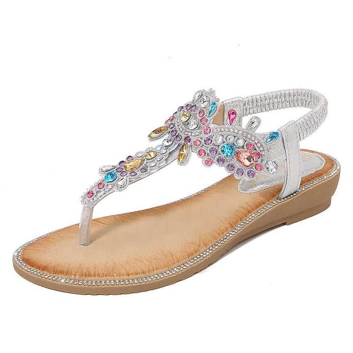 Levoire | Sandales À La Mode Avec Perles Argent