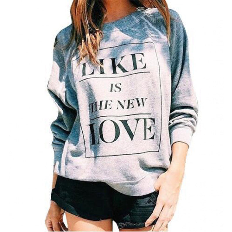 Sweat-shirt pour femmes avec lettrage créatif et coupe décontractée Levoire