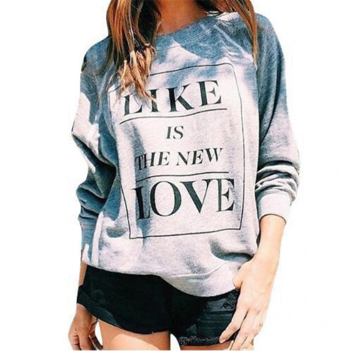 Sweat-shirt pour femmes avec lettrage créatif et coupe décontractée Levoire