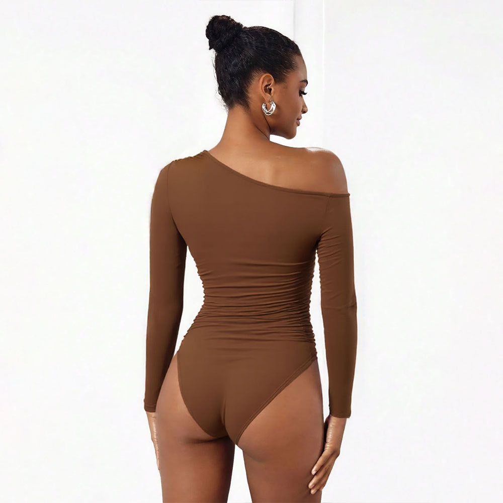 Chemise à manches longues asymétrique pour femmes avec décolleté sophistiqué Levoire
