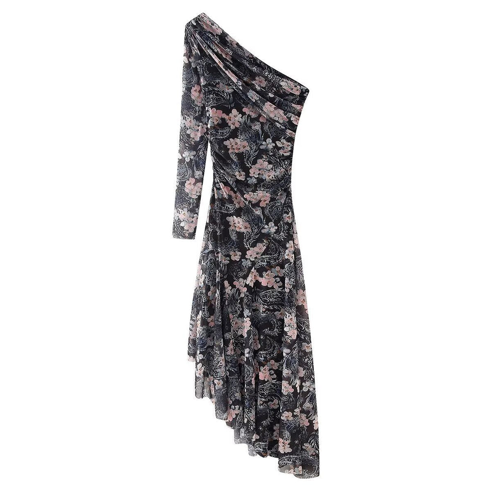 Levoire | Hennot transparent fleur maille longue robe Poids