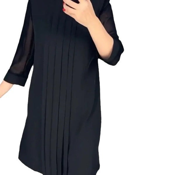Robe maxi femme avec drapés élégants et manches transparentes Levoire