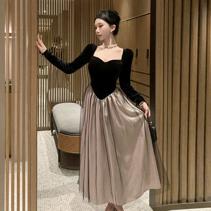 Levoire | Robe en tulle avec une fente en velours fini