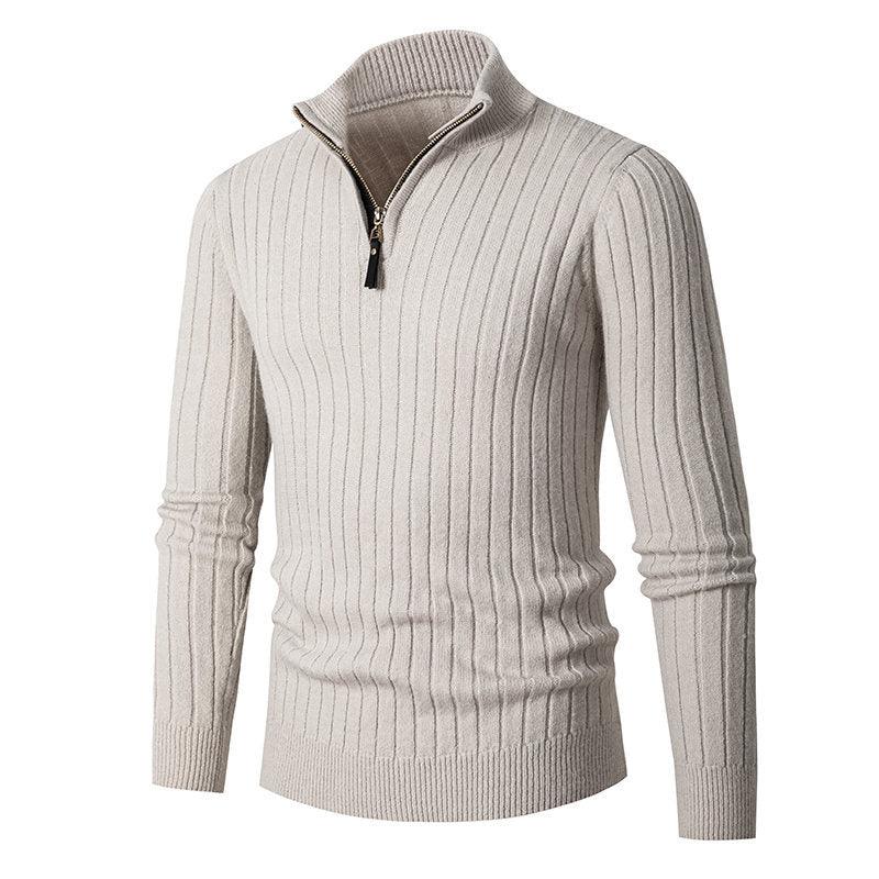 Levoire | Col Montant Demi-Zip Blanc