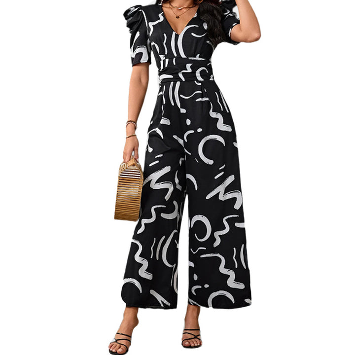 Femmes élégant combinaison avec motif graphique stylé Levoire