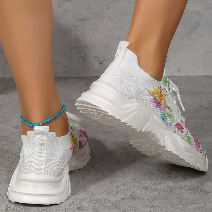 Levoire | Baskets De Tennis Larges Avec Protection Florale Pour Femmes