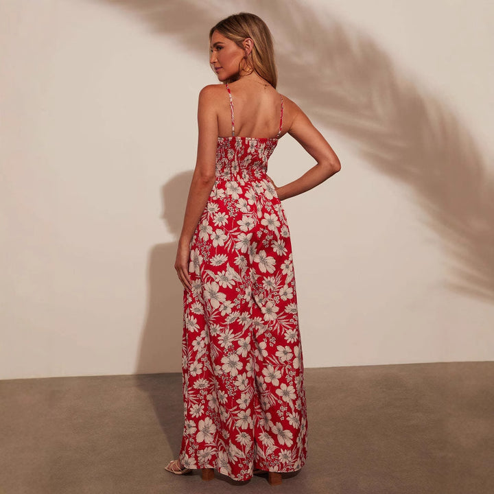 Robe maxi élégante décontractée pour femmes avec des motifs floraux Levoire