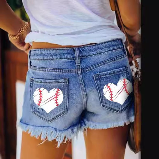 Shorts en Jean Femme avec Ourlet Effiloché et Look Délavé Décontracté Levoire