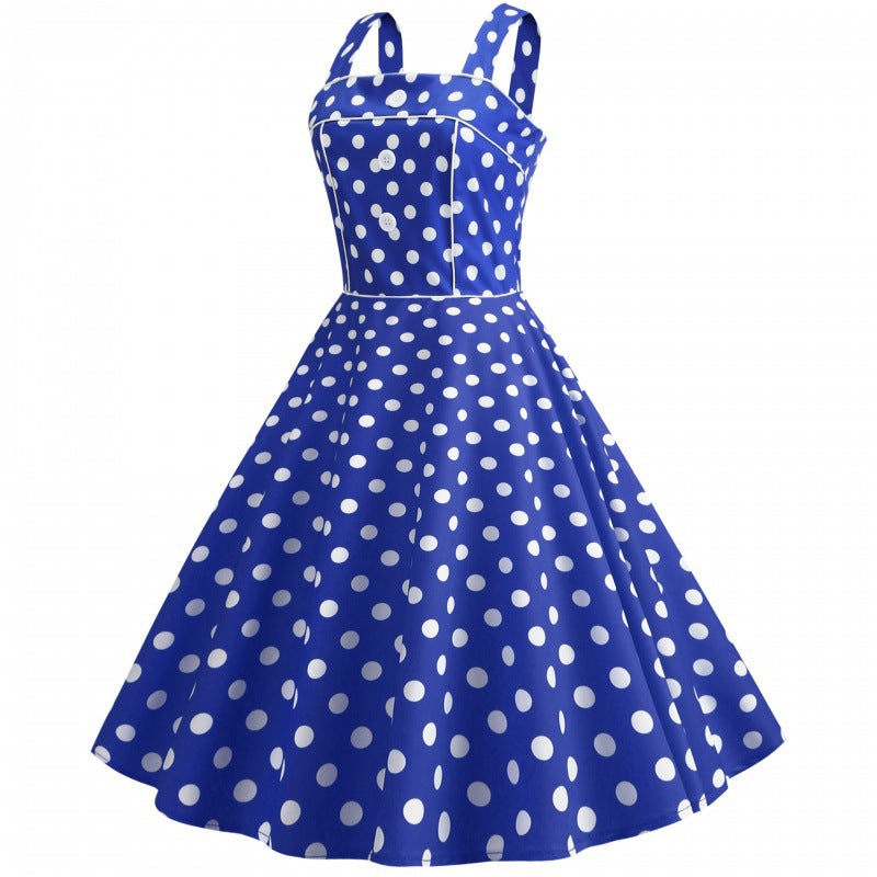 Robe swing pour femmes avec un design de pois ludique Levoire
