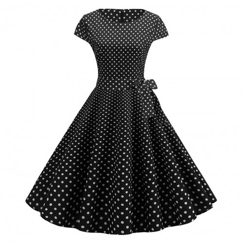 Robe évasée pour femmes avec des pois et une coupe élégante Levoire