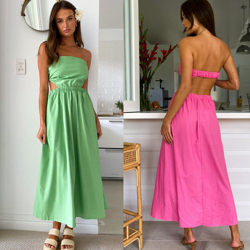 Robe maxi femme avec haut ajusté et taille élastique Levoire