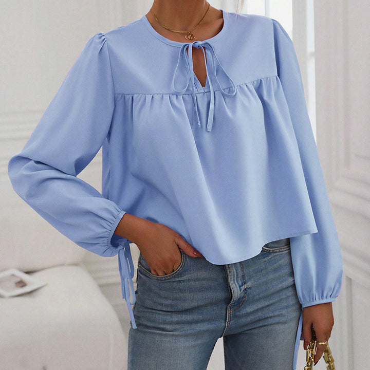 Blouse pour femmes avec lien décoratif et coupe décontractée Levoire