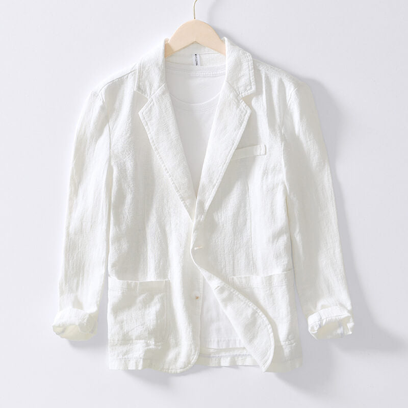 Levoire | Rento Blazer Avec Col Réversible, Manches Longues Et Poches Blanc