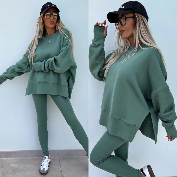 Levoire | Rennot confortable pull-pantalon-set Vert