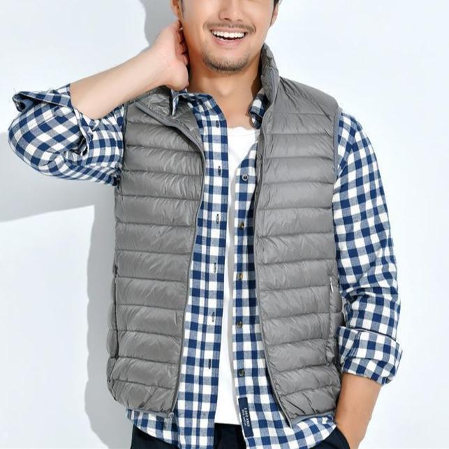 Levoire | Gilet Sportif Rembourré Pour Hommes Gris