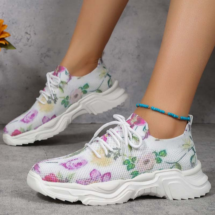 Levoire | Baskets De Tennis Larges Avec Protection Florale Pour Femmes