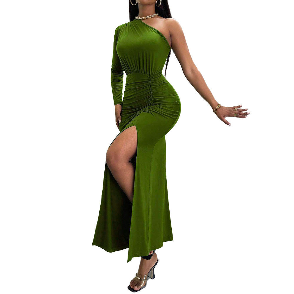 Robe portefeuille pour femme avec coupe asymétrique et drapée chic Levoire