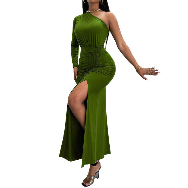 Robe portefeuille pour femme avec coupe asymétrique et drapée chic Levoire