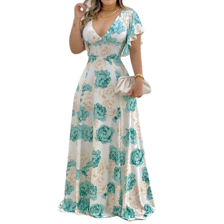 Robe maxi femme avec motif floral romantique Levoire