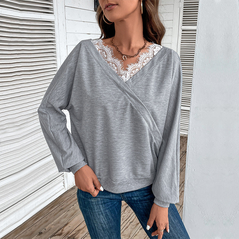 Top pratique de transition pour femmes avec un élégant décolleté en V et un design adapté à la vie quotidienne Levoire