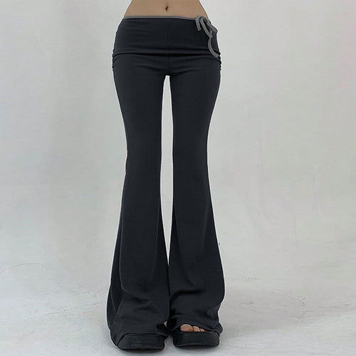 Pantalons de yoga évasés pour femmes avec taille élastique et tissu côtelé Levoire