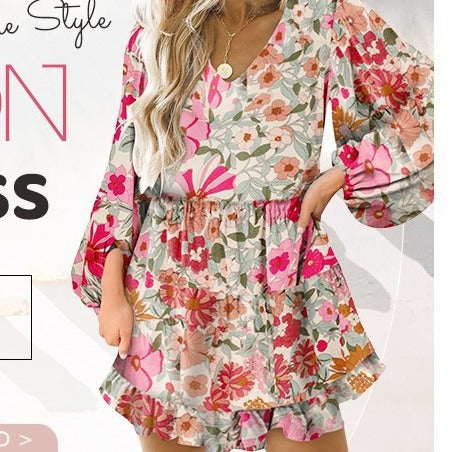 Robe à manches courtes pour femmes avec des manches bouffantes volumineuses Levoire