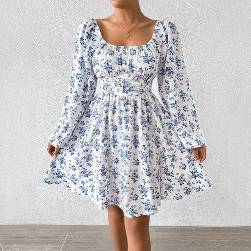 Robe d'été pour femmes avec accents floraux et manches longues Levoire