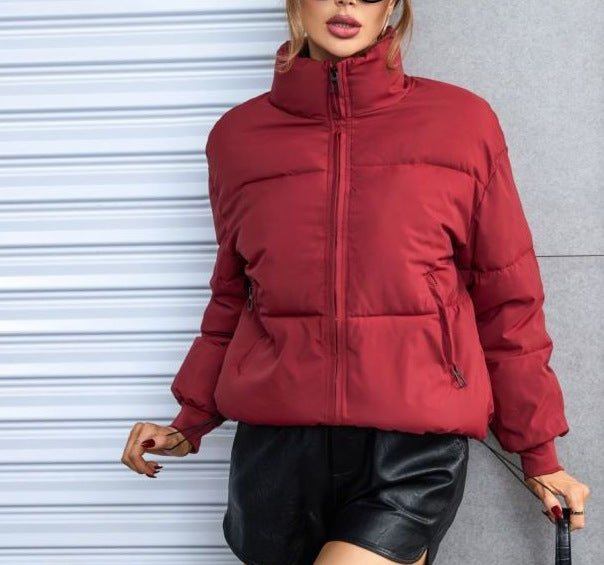 Veste d'hiver matelassée pour femme au design sportif avec col montant Levoire