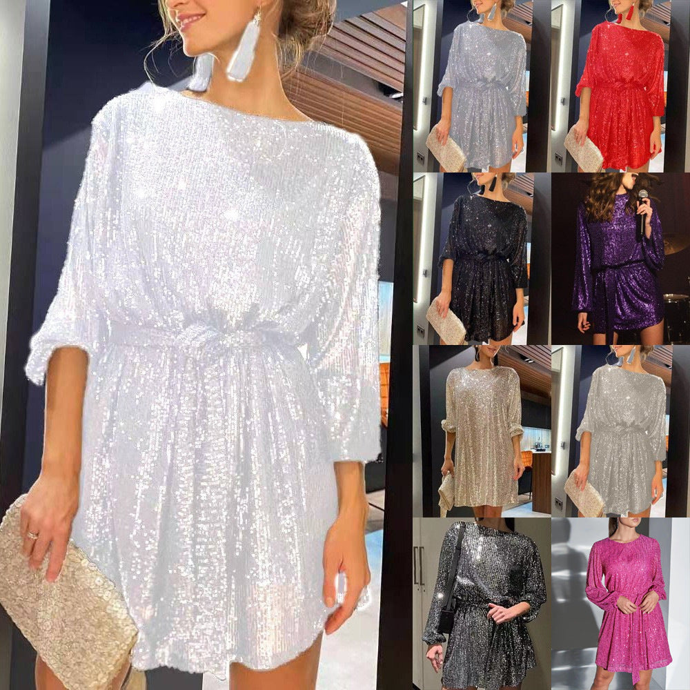 Levoire | Couleur unie, à sequins, taille taille
