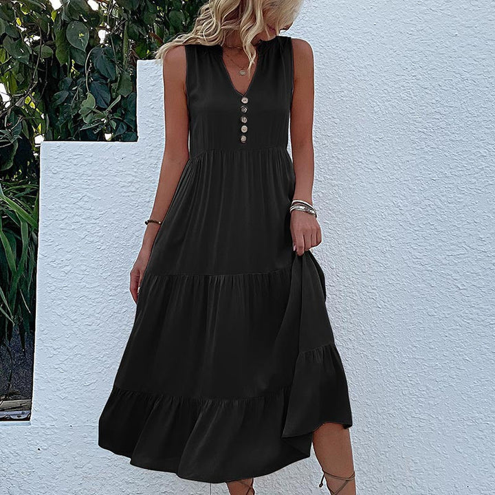 Levoire | Robe Sans Manches De Loisirs Pour Femmes Noir