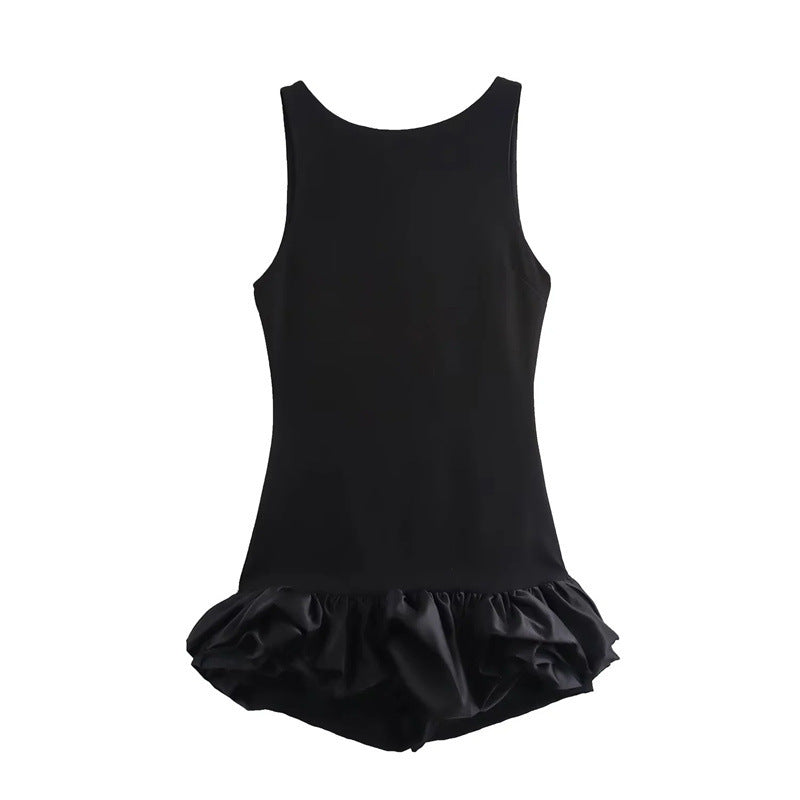 Levoire | Mini robe à volants mignonne noir