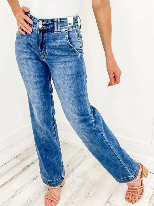 Jeans larges taille haute pour femmes avec coupe confortable Levoire