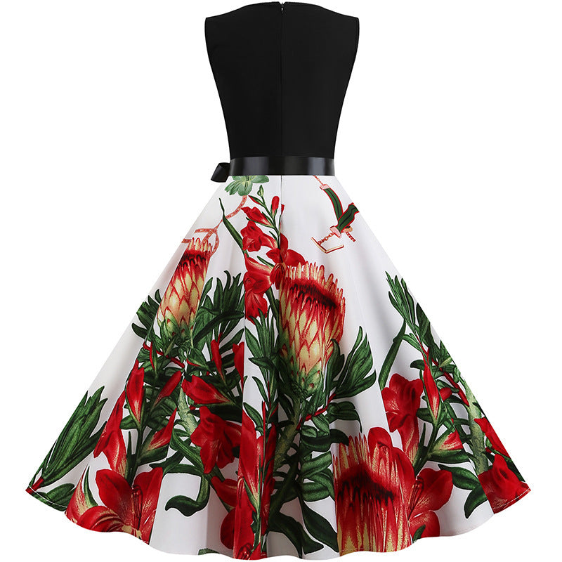 Robe midi femme avec imprimé floral romantique et coupe évasée flatteuse Levoire