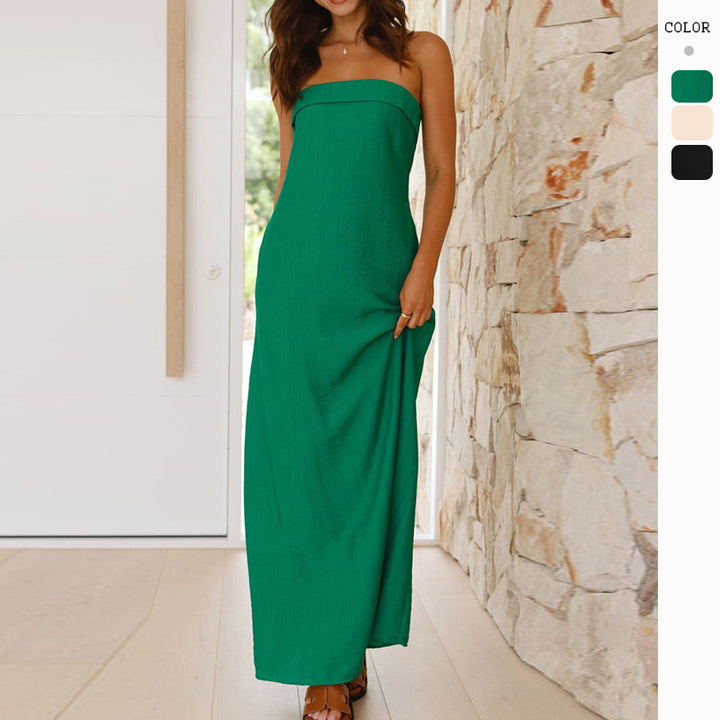 Robe maxi pour femme au design simple et au confort de port polyvalent Levoire