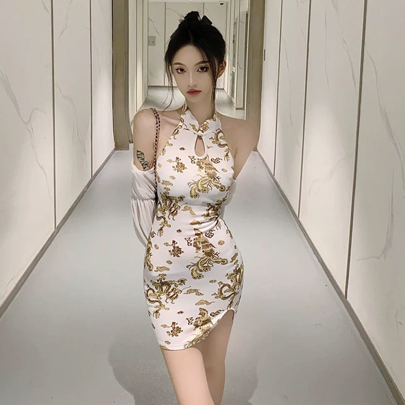 Levoire | Sensuelli Débardeur Courte Cheongsam Robe