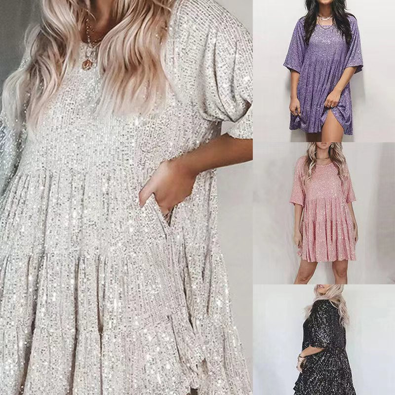 Levoire | Chic Vartalon robe de fête courte à manches courtes