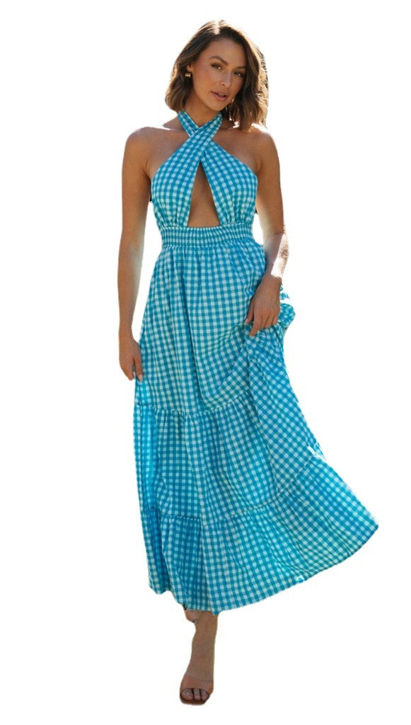 Robe maxi femme avec haut enroulé et ourlet à volants Levoire