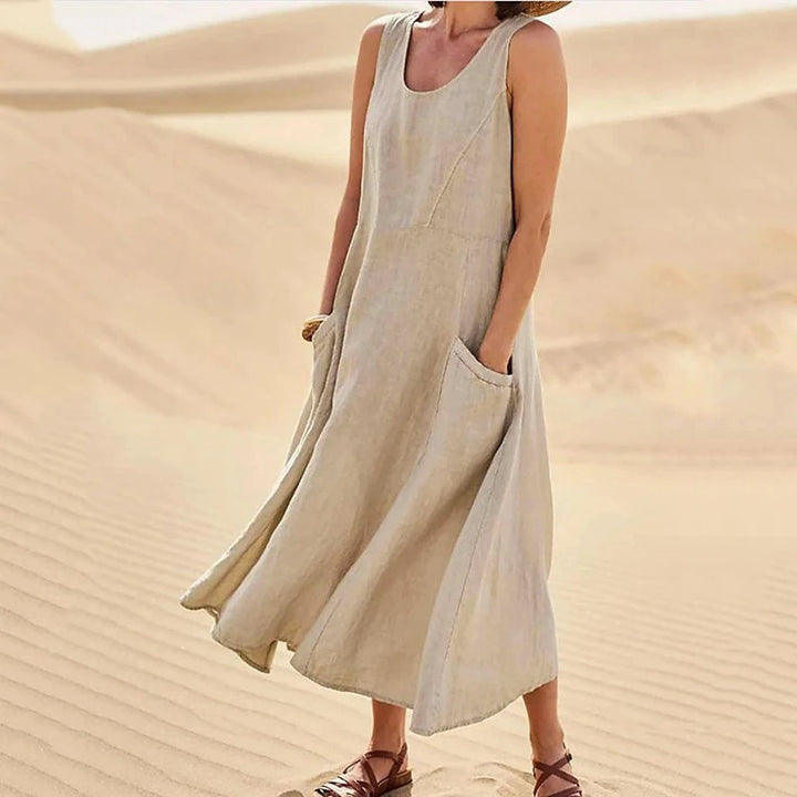 Robe maxi pour femmes avec des poches pratiques et une silhouette ample Levoire