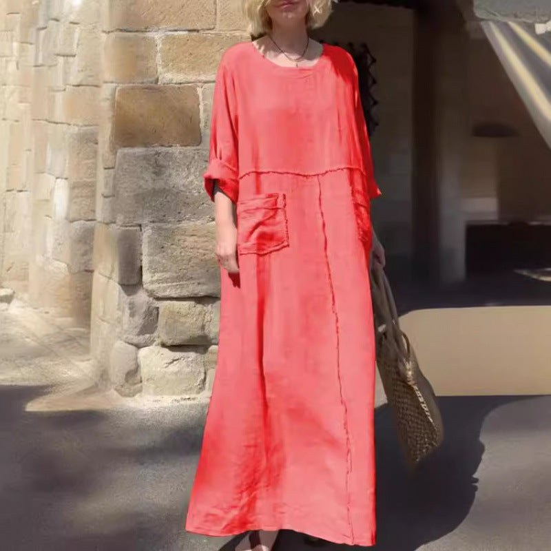 Levoire | Robe sac à dos Manches longues Relaxante Robe plissée