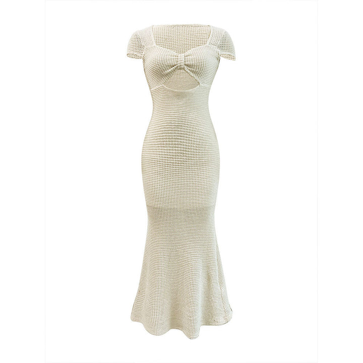 Robe maxi pour femmes avec un design de nœud chic et des détails découpés séduisants Levoire