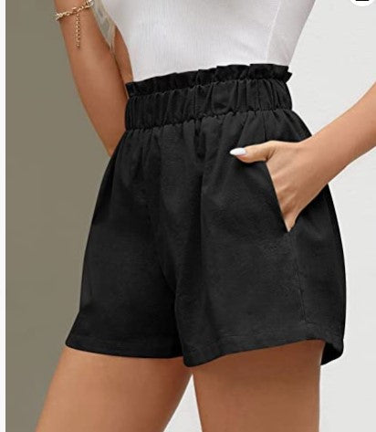 Shorts pour femmes avec taille élastique et poches latérales Levoire